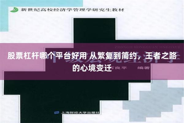 股票杠杆哪个平台好用 从繁复到简约，王者之路的心境变迁