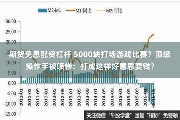 期货免息配资杠杆 5000块打场游戏比赛？顶级操作手被喷惨：打成这样好意思要钱？