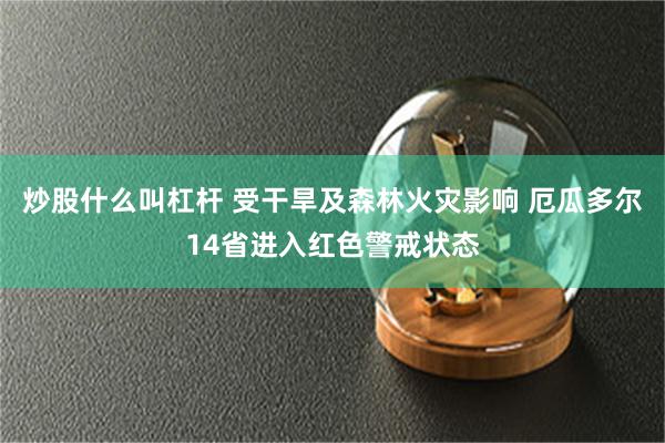 炒股什么叫杠杆 受干旱及森林火灾影响 厄瓜多尔14省进入红色警戒状态