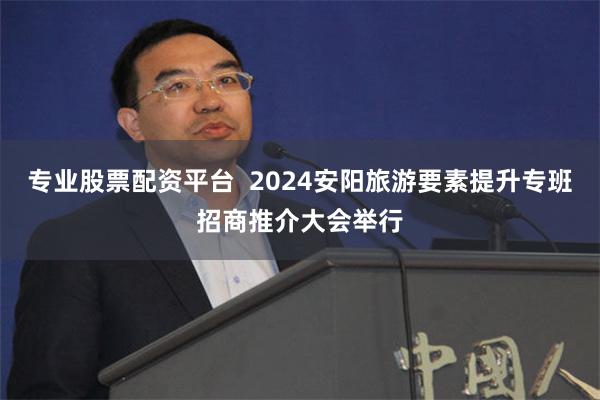 专业股票配资平台  2024安阳旅游要素提升专班招商推介大会举行