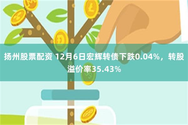 扬州股票配资 12月6日宏辉转债下跌0.04%，转股溢价率35.43%