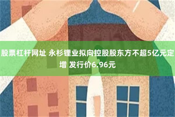 股票杠杆网址 永杉锂业拟向控股股东方不超5亿元定增 发行价6.96元